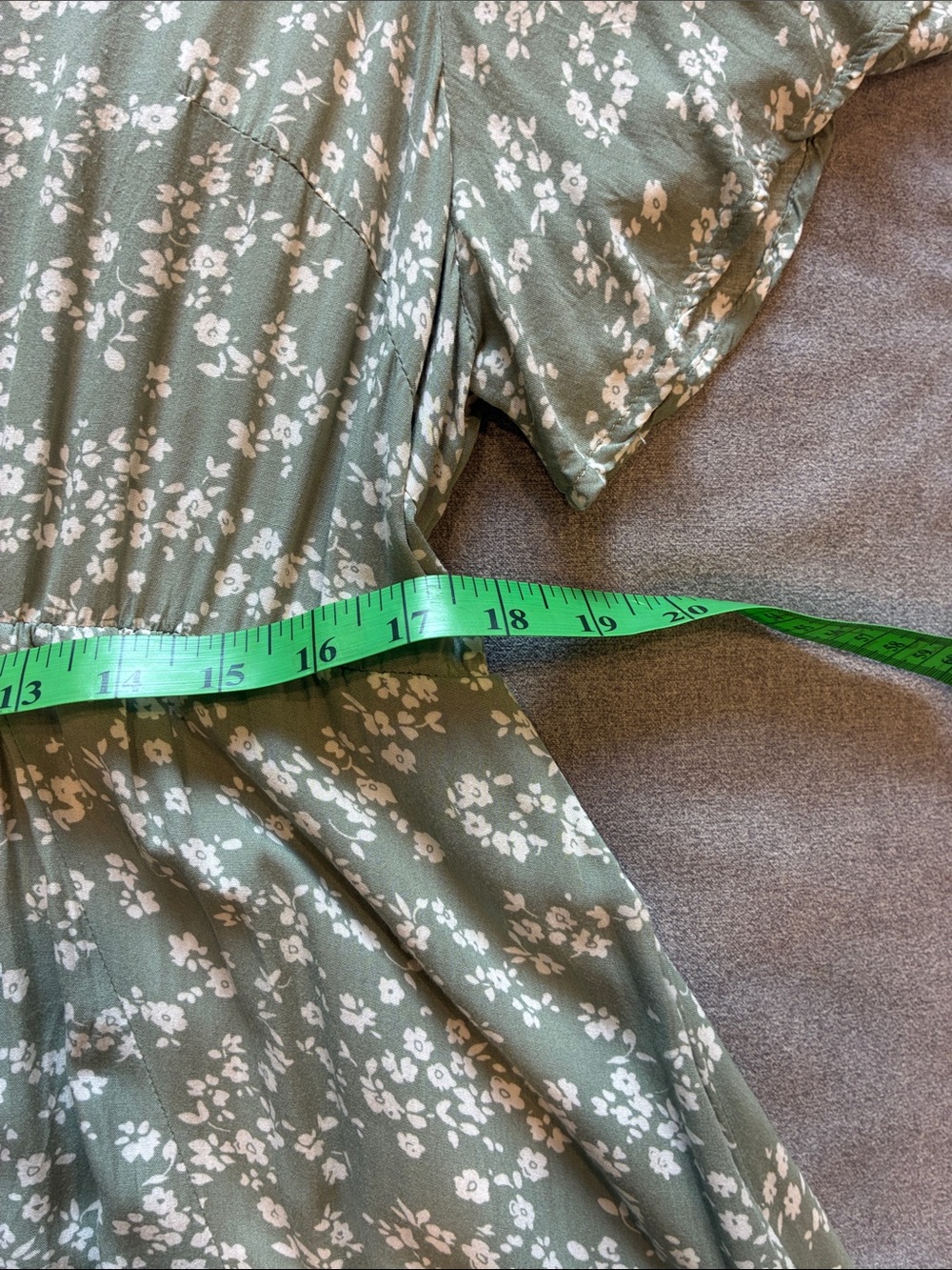 BloomChic Sage Green Floral Wrap Maxi Dress - Picture 6 of 7